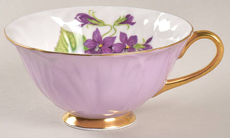Violets (Oleander) Footed Cup