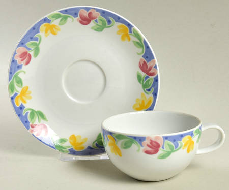 Spring Poetry Flat Cup & Saucer Set