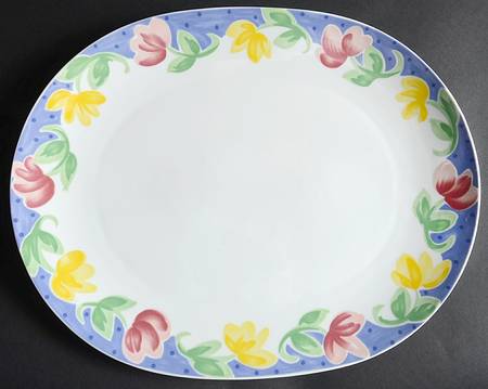 Spring Poetry 14" Oval Serving Platter