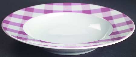 Picnic Rasberry  Large Rim Soup Bowl