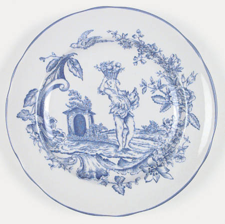 Provencial Garden Blue Accent Salad Plate