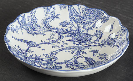 Provencial Garden Blue Small Round Fluted Dish