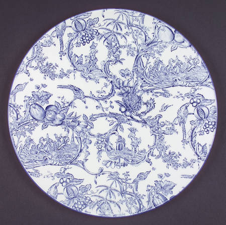 Provencial Garden Blue Cake Plate