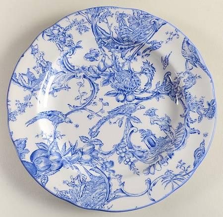 Provencial Garden Blue Salad Plate