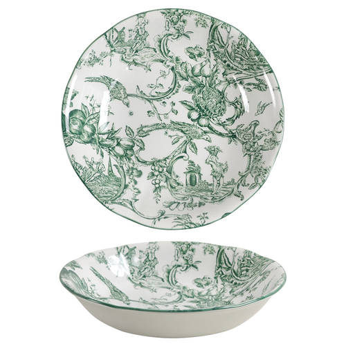 Provencial Garden Green Coupe Cereal Bowl
