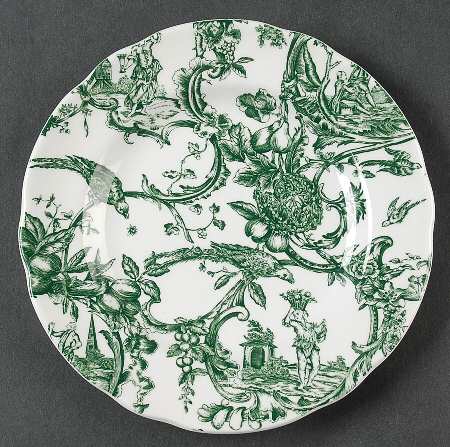 Provencial Garden Green Bread & Butter Plate