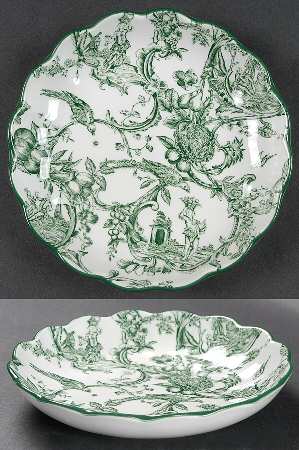 Provencial Garden Green Small Round Fluted Dish