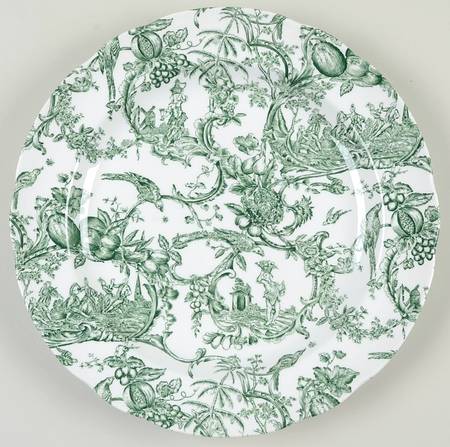 Provencial Garden Green Dinner Plate