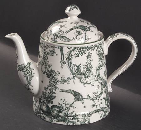 Provencial Garden Green Teapot & Lid
