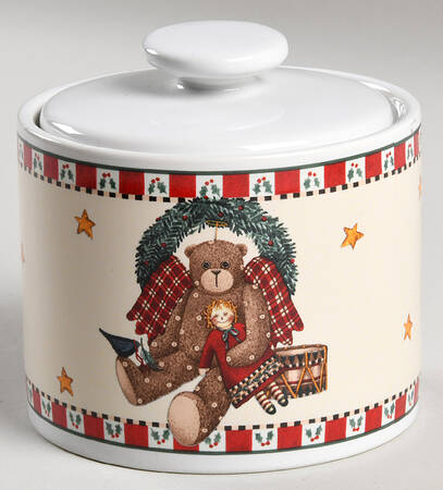 Christmas Bears Sugar Bowl & Lid