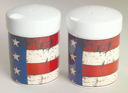 Colonial (Black Trim) Salt & Pepper Set