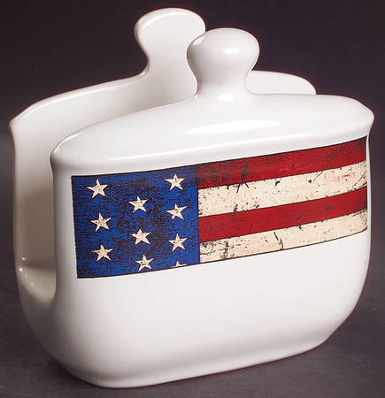 Colonial (Black Trim) Napkin Holder