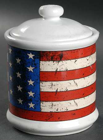 Colonial (Black Trim) Small Canister & Lid