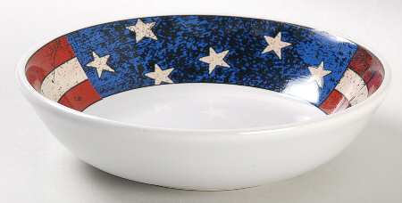 Colonial (Black Trim) Fruit/Dessert (Sauce) Bowl