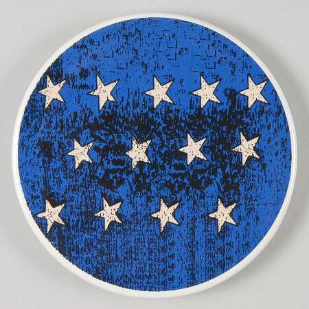 Colonial (Black Trim) Cork Back Round Coaster
