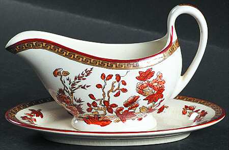 Indian Tree (Orange Rust, Smooth, Red Trim) by Spode