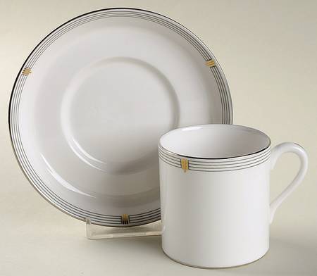 Opera Platinum  Flat Demitasse Cup & Saucer Set