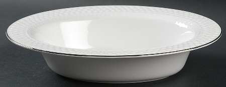 Mansard Platinum 10" Oval Vegetable Bowl