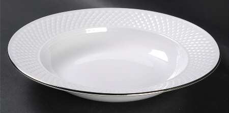 Mansard Platinum Large Rim Soup Bowl