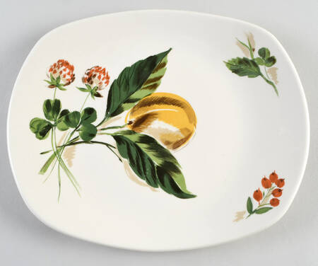 Peach and Clover 11" Oval Serving Platter by Salem