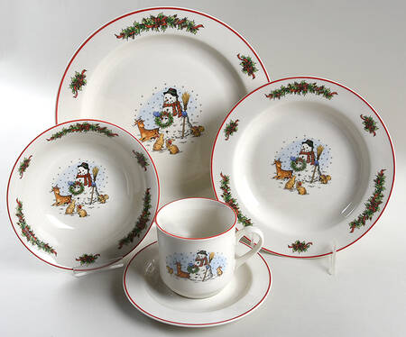 Snowman 5 Piece Place Setting