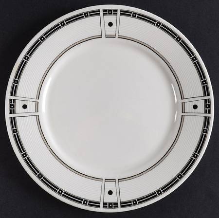 Domino Gray Salad Plate