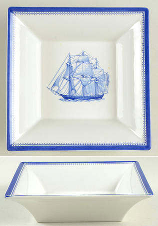 Blue Clipper 6" Square Tray