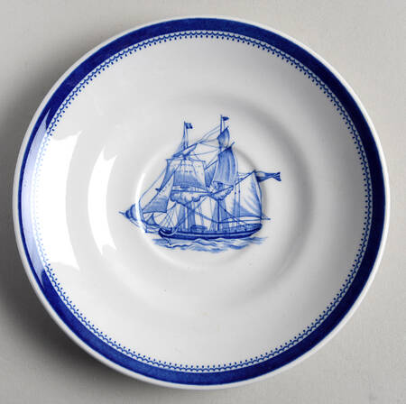 Blue Clipper Saucer
