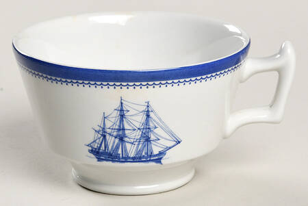 Blue Clipper Footed Cup