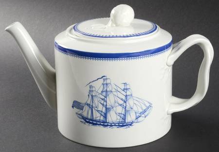 Blue Clipper Teapot & Lid