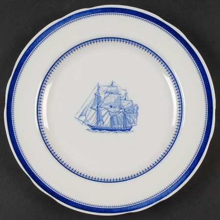 Blue Clipper Luncheon Plate