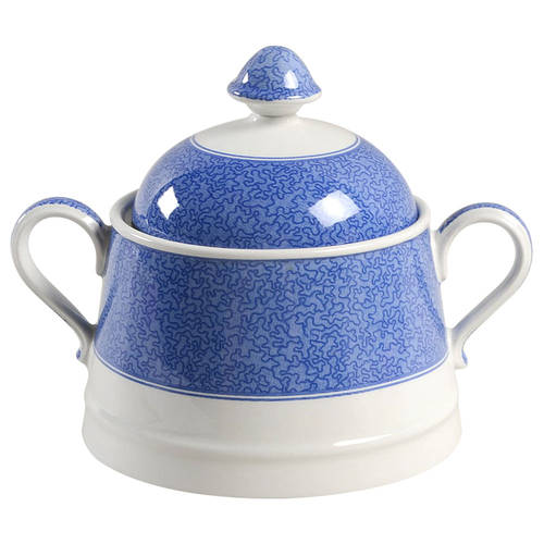 Vermicelli Blue Sugar Bowl & Lid