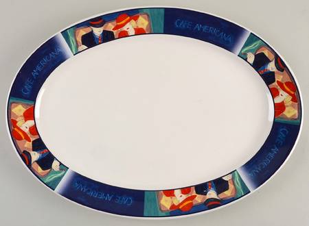 Cafe Americana 16" Oval Serving Platter