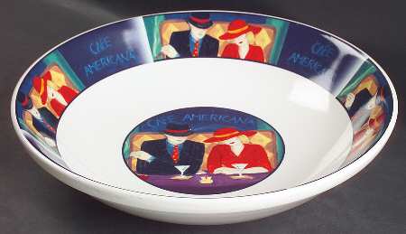 Cafe Americana 12" Large Salad Serving Bowl
