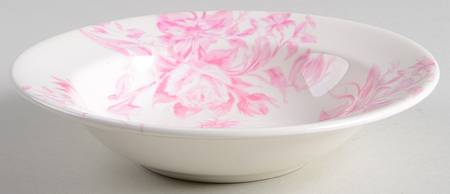 California Chintz Pink Rim Fruit/Dessert (Sauce) Bowl