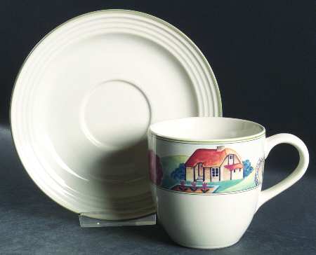 Seasons Spring Flat Cup & Saucer Set
