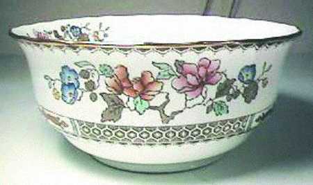 Chinese Rose Cranberry Bowl