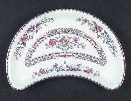 Chinese Rose Crescent Salad Plate