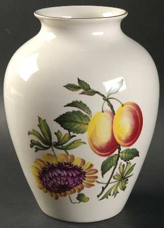 Fruit & Flower  7" Vase