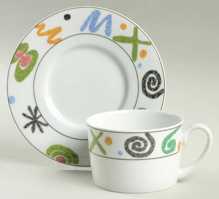 Color Vibe Flat Cup & Saucer Set