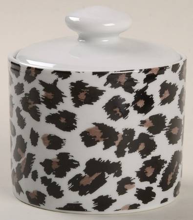 Snow Leopard Sugar Bowl & Lid