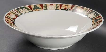 Christmas Patch 9" Round Vegetable Bowl