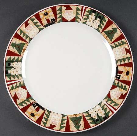 Christmas Patch 12" Chop Plate (Round Platter)