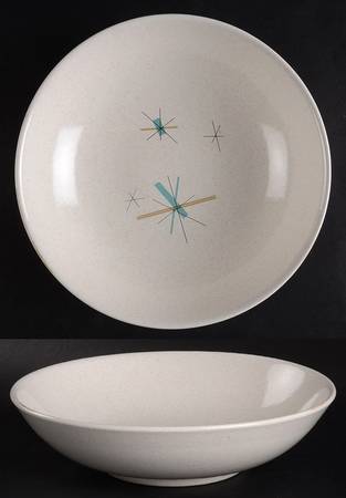 Hop Scotch Turquoise 9" Round Vegetable Bowl