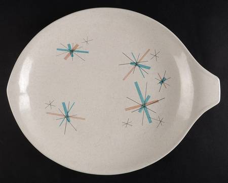 Hop Scotch Turquoise 14" Oval Serving Platter