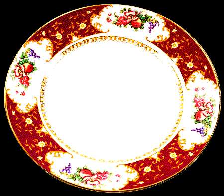 SAW2 Red Bread & Butter Plate