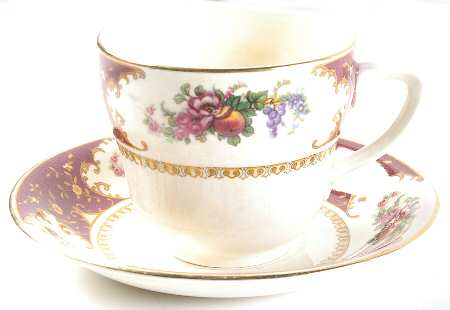 SAW2 Red Footed Cup & Saucer Set