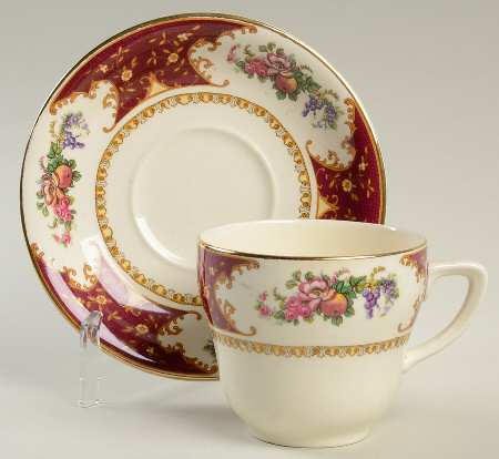 SAW2 Red Flat Cup & Saucer Set