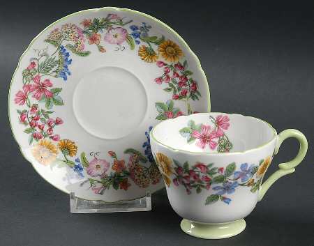 Hedgerow Footed Demitasse Cup & Saucer Set