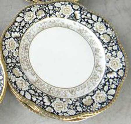 25076 Blue Luncheon Plate